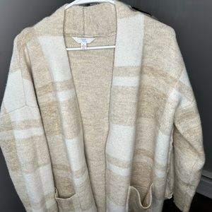 Creme and white cardigan size M
